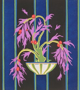 Tervezési motívum a „Floreal: Dessins & Coloris Nouveaux”-ból, 1920 körül (stencilnyomat) alkotó: Émile Allain Séguy