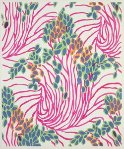 Virágmintás motívum a „Floreal: Dessins & Coloris Nouveaux”-ból, 1920 körül (stencilnyomat)