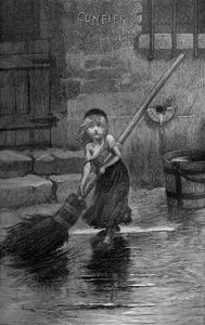 Cosette, illusztráció Victor Hugo „Les Miserables” című művéből