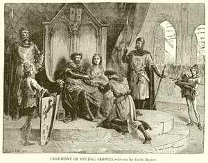 A feudális szolgálat szertartása alkotó: Emile Antoine Bayard