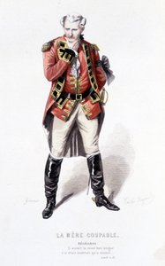 Beaumarchais (1732-1799) teljes munkája, Edouard Fournier. Emile Bayard rajza. Szerk. Laplace, Sanchez et Cie, Párizs, 1876. Ez Begearss a „Bűnös anyában” alkotó: Emile Antoine Bayard
