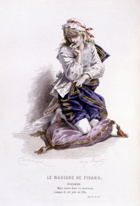 Beaumarchais (1732-1799) teljes munkája, Edouard Fournier. Emile Bayard rajza. Szerk. Laplace, Sanchez et Cie, Párizs 1876. Ez Suzanne a „Figaro esküvője” című filmben. alkotó: Emile Antoine Bayard