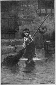 Cosette, illusztráció Victor Hugo „Les Miserables” című művéből alkotó: Emile Antoine Bayard