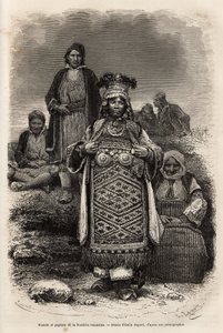 Vőlegények és parasztok a román határvidékről, metszet Emile Bayard rajza után, a bulgáriai utazást illusztrálva, Guillaume Lejean, 1867-ben, megjelent a „Le tour du monde” 1873-ban, szerkesztette Edouard Charton, Hachette kiadás, Párizs . Se alkotó: Emile Antoine Bayard