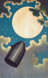 Illustration pour De la Terre a la Lune de Jules Verne - Illusztráció a "From the Earth to the Moon" című művéhez Jules Verne - Emile-Antoine Bayard (1837-1891). Színes litográfia alkotó: Emile Antoine Bayard