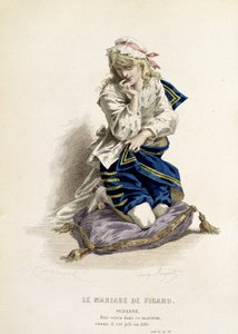 Suzanne a „Figaro házassága” című filmben – a „Beaumarchais teljes műveiben”, Emile Bayard rajzai, szerk. Laplace Sanchez & cie, Párizs alkotó: Emile Antoine Bayard