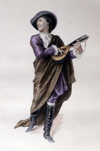Almaviva grófja, a sevillai borbély, de Beaumarchais (1732-1799) karaktere, 1773-ban készült. Emile Bayard illusztrációja.