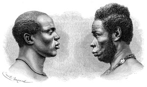 Két férfi Francia Guineából, 1850-1890. alkotó: Emile Antoine Bayard