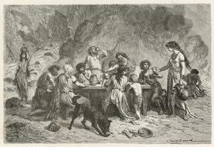 Étkezés a bronzkorban alkotó: Emile Antoine Bayard