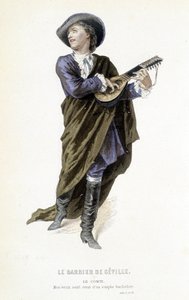 Almavira gróf „A sevillai borbély” c. „Beaumarchais teljes művei” című művében, szerk. Laplace Sanchez & cie, Párizs alkotó: Emile Antoine Bayard