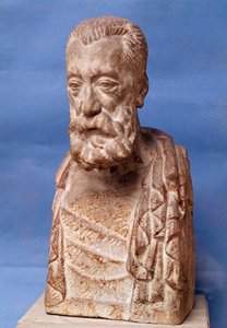 Anatole France (1844-1924) francia író mellszobra Antoine Bourdelle (1861-1929) szobra XX. századi Párizs, Musee Bourdelle