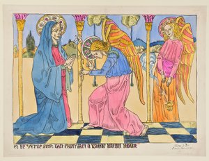 Angyali üdvözlet: És az Ige testté lett, és közöttünk lakott alkotó: Emile Bernard
