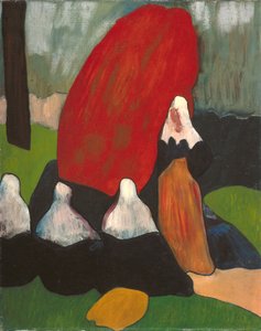 Breton nők tengeri moszattal (olaj, vászon) alkotó: Emile Bernard