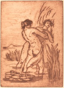 Pár állt a vízben alkotó: Emile Bernard