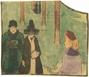 Az erdőben alkotó: Emile Bernard