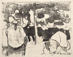 Les Bretonneries: Esküvő Bretagne-ban (La Noce en Bretange) alkotó: Emile Bernard