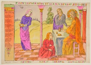 Szent Márta és Mária Jézus Krisztus előtt alkotó: Emile Bernard