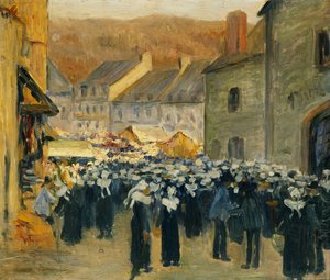 A Pont-Aven-i piac; A Pont-Aven-i piac, 1886 alkotó: Emile Bernard