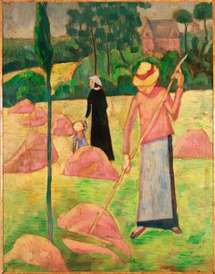 Nő gereblyével ... (olaj, vászon) alkotó: Emile Bernard