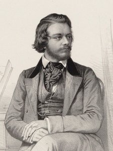 Theodor Leschetizky zongoraművész és zeneszerző portréja 1830-1915, 1860 körül.