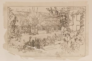 Maratoni célba érkezés képeslap Gilliéron FamGILL Louvre2024-05