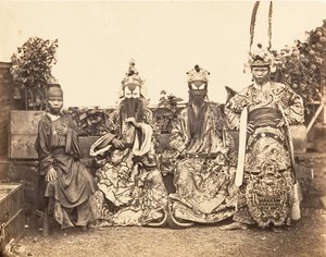 Színházi jelmezek, Saigon, Cochinchina, 1866. alkotó: Emile Gsell