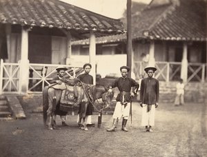 A gazdag Annamite lovon ül, Cochinchina, 1866.