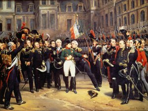 Fontainebleau-i búcsúk, 1814. április 20 alkotó: Emile Jean Horace Vernet