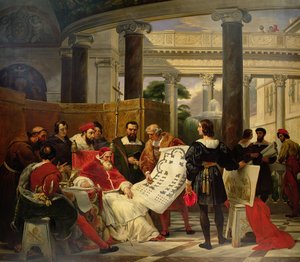 II. Julius pápa elrendelte Bramanténak, Michelangelónak és Raphaelnek, hogy építsék fel a Vatikánt és a Szent Péter-templomot, 1827 (lásd még: 157492)