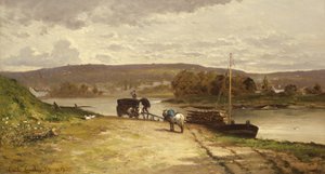 Folyói táj, 1837 alkotó: Emile Lambinet