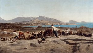 Kilátás Marseille-re, napi séta az Aygalades-ban – Emile Loubon festménye (1809-1863)