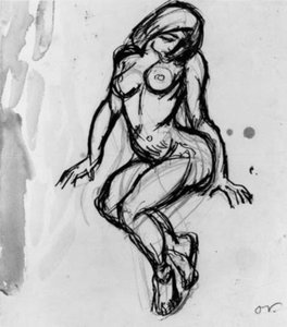 Ülő női modell, balra néző. alkotó: Emile Othon Friesz