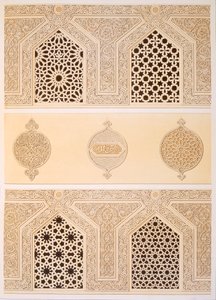 Tekih Cheik Hacen Sadaka, azaz Hasszán szultán temetője vagy sírmecsete, Kairó, 19. század (chromolitho)