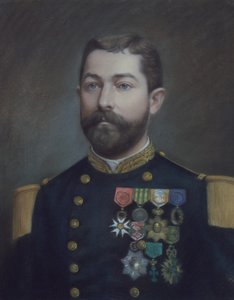 Emile Duboc parancsnok (1852-1935), Tonkin meghódításának hősének portréja (festmény) alkotó: Emile Richard Haumont