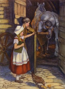 Evangeline és Gabriel a kovácsműhelyben