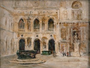Cortile, Dózse-palota (olaj, tábla) alkotó: Emily Murray Paterson