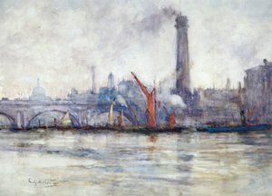 „Waterloo híd és Szent Pál a töltésről”, 1875-1934 alkotó: Emily Murray Paterson