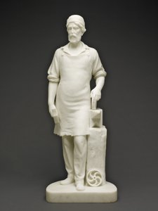 Gépész, 1859 körül (márvány) alkotó: Emma Stebbins