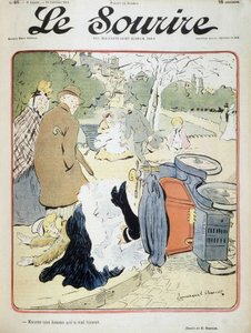 Autóbaleset: „Egy másik nő, aki rosszul megy.” Illusztráció: Emmanuel Barcet (1870-1940) - a „” Le Smile” című filmben, 1901.01.19. alkotó: Emmanuel Barcet