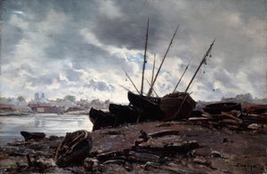 Csónakok az árapályra várva, 1882.