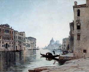 Gondola a Canal Grandén, 1892. alkotó: Emmanuel Lansyer