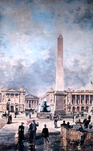 Luxori obeliszk és a Place de la Concorde, 1891.