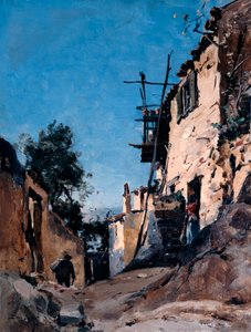 Az óváros a temető alatt, Menton, 1890