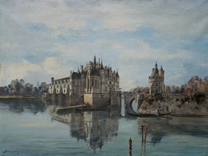 Chenonceau kastélya, 1891. augusztus (olaj, vászon)