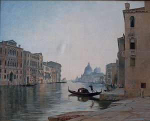 Velence, a Canal Grande, 1892. szeptember (olaj, vászon) alkotó: Emmanuel Lansyer