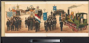 Felvonulás Haarlemben, 1872 (11. tábla) Haarlemben tartott körmenet, 1872. április 1. (sorozatcím a tárgyon)