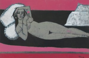 Carmena pihenő (akril papíron)