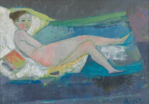 A fiatal modell (olaj, vászon) alkotó: Endre Roder