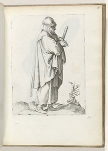 Spanyol vidéki nő (cím a tárgyon) Vrouw naar rechts, gekleed in Spaanse kleding ca. 1550 Korunk különböző nemzeteinek attitűdjei (sorozat címe) alkotó: Enea Vico