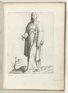 Spanyolország (cím a tárgyon) Vrouw spanyol nyelven. kb. 1550 Korunk különböző nemzeteinek attitűdjei (sorozat címe) alkotó: Enea Vico